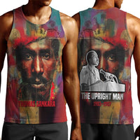 Thomas Sankara Burkina Faso Men Tank Top with Bold Portrait and The Upright Man Tribute Design - Wonder Print Shop