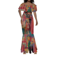 Thomas Sankara Burkina Faso Mermaid Dress with Bold Portrait and The Upright Man Tribute Design - Wonder Print Shop