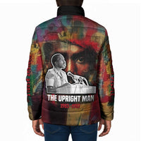 Thomas Sankara Burkina Faso Padded Jacket with Bold Portrait and The Upright Man Tribute Design - Wonder Print Shop