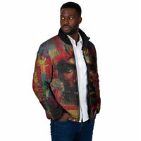 Thomas Sankara Burkina Faso Padded Jacket with Bold Portrait and The Upright Man Tribute Design - Wonder Print Shop