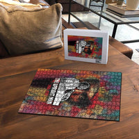 Thomas Sankara Burkina Faso Puzzle with Bold Portrait and The Upright Man Tribute Design - Wonder Print Shop