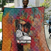 Thomas Sankara Burkina Faso Quilt with Bold Portrait and The Upright Man Tribute Design - Wonder Print Shop