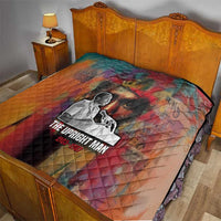 Thomas Sankara Burkina Faso Quilt with Bold Portrait and The Upright Man Tribute Design - Wonder Print Shop