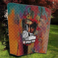 Thomas Sankara Burkina Faso Quilt with Bold Portrait and The Upright Man Tribute Design - Wonder Print Shop
