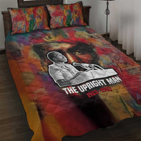 Thomas Sankara Burkina Faso Quilt Bed Set with Bold Portrait and The Upright Man Tribute Design - Wonder Print Shop