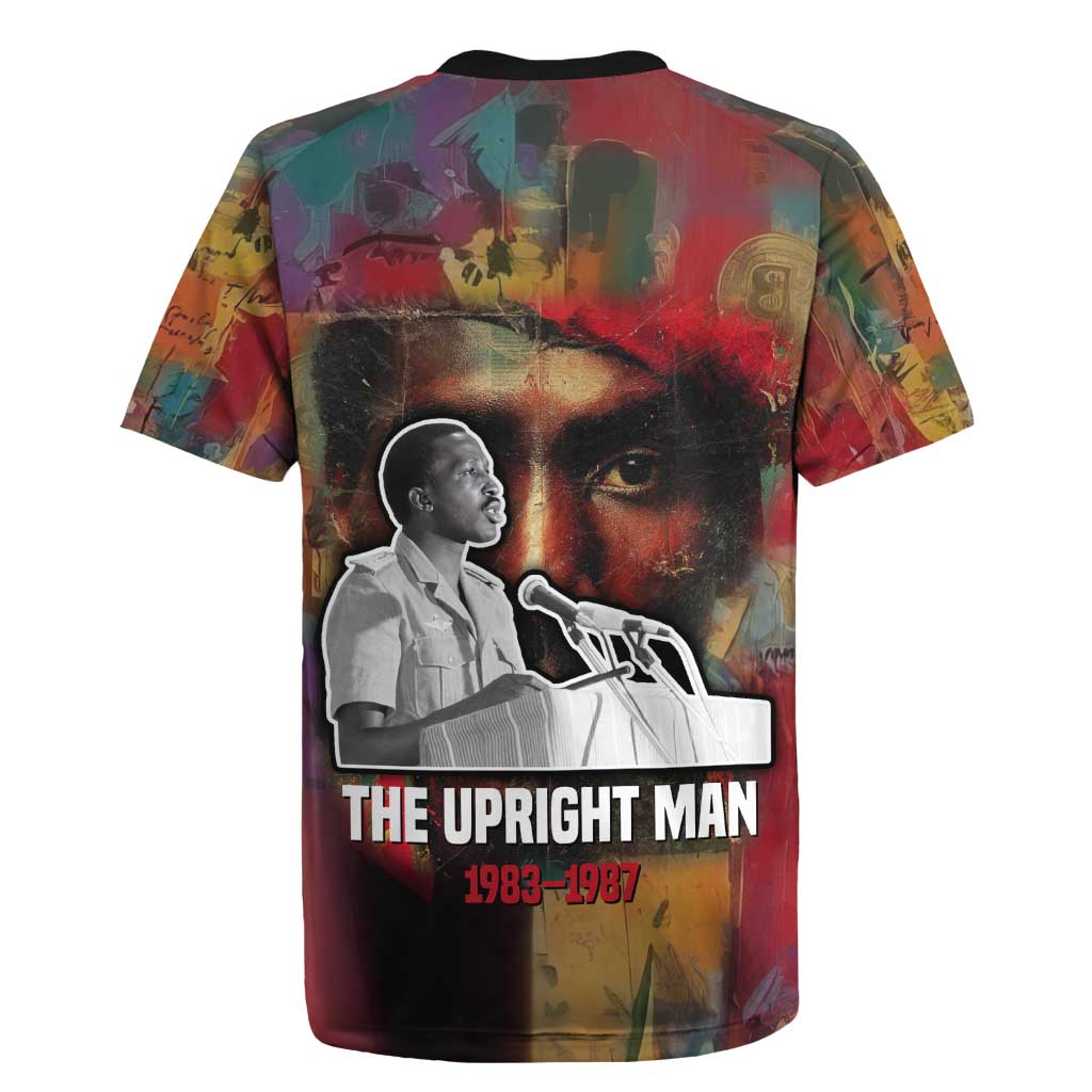 Thomas Sankara Burkina Faso Rugby Jersey with Bold Portrait and The Upright Man Tribute Design - Wonder Print Shop