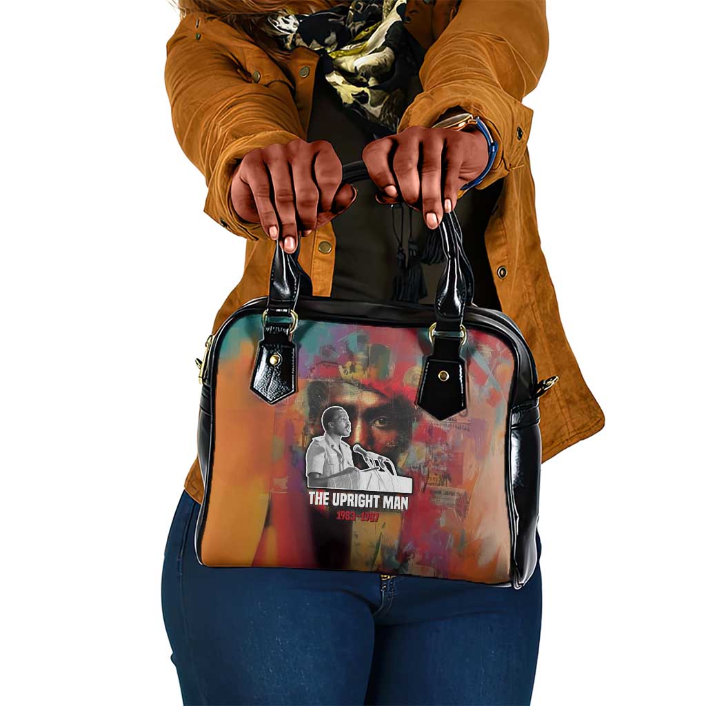 Thomas Sankara Burkina Faso Shoulder Handbag with Bold Portrait and The Upright Man Tribute Design - Wonder Print Shop