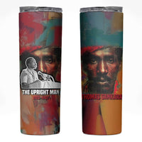 Thomas Sankara Burkina Faso Skinny Tumbler with Bold Portrait and The Upright Man Tribute Design - Wonder Print Shop