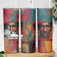 Thomas Sankara Burkina Faso Skinny Tumbler with Bold Portrait and The Upright Man Tribute Design - Wonder Print Shop