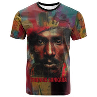 Thomas Sankara Burkina Faso T shirt with Bold Portrait and The Upright Man Tribute Design - Wonder Print Shop