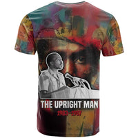 Thomas Sankara Burkina Faso T shirt with Bold Portrait and The Upright Man Tribute Design - Wonder Print Shop