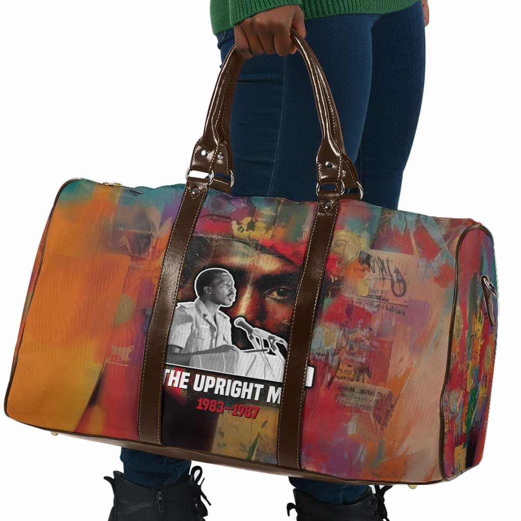 Thomas Sankara Burkina Faso Travel Bag with Bold Portrait and The Upright Man Tribute Design - Wonder Print Shop