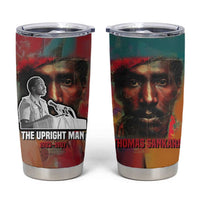 Thomas Sankara Burkina Faso Tumbler Cup with Bold Portrait and The Upright Man Tribute Design - Wonder Print Shop