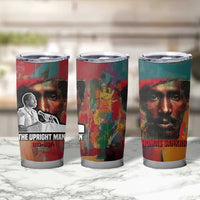 Thomas Sankara Burkina Faso Tumbler Cup with Bold Portrait and The Upright Man Tribute Design - Wonder Print Shop