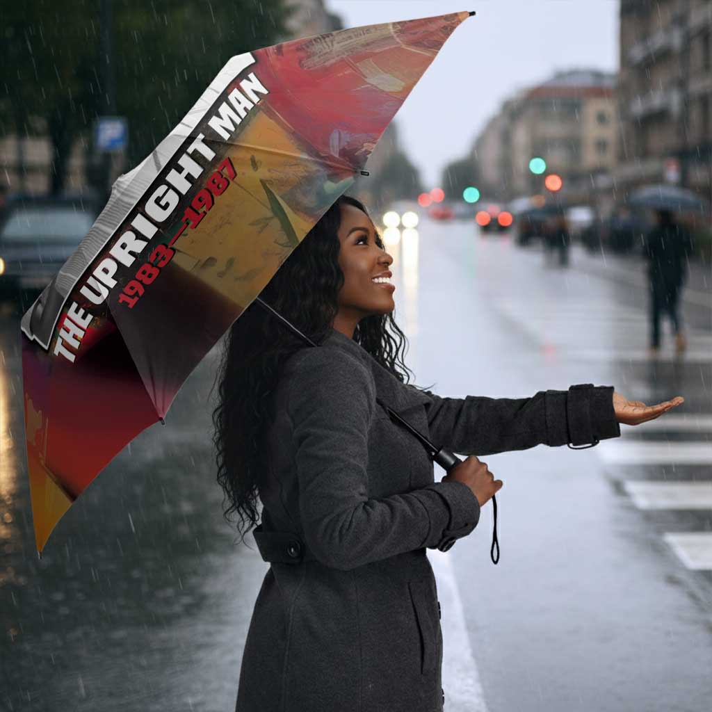 Thomas Sankara Burkina Faso Umbrella with Bold Portrait and The Upright Man Tribute Design - Wonder Print Shop