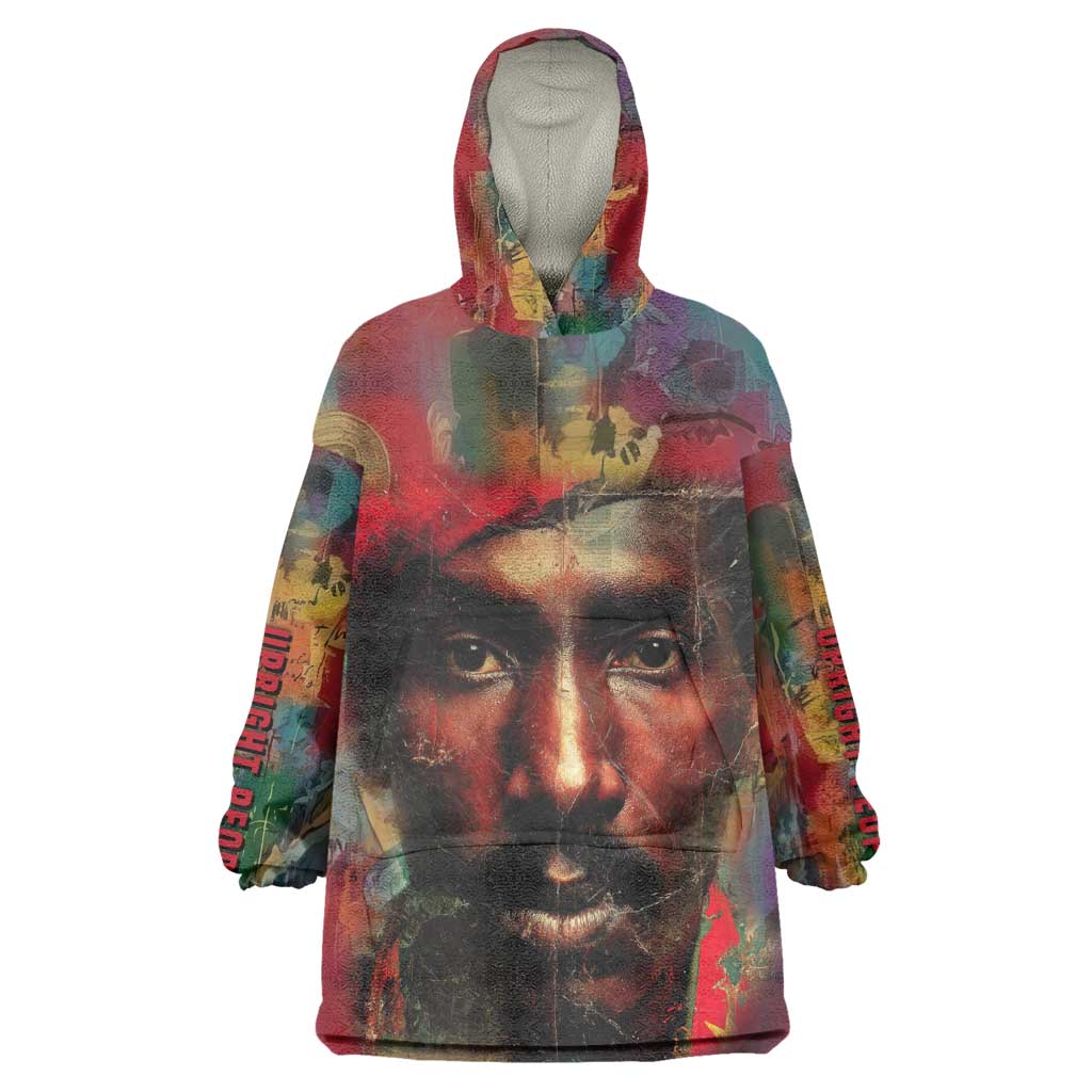 Thomas Sankara Burkina Faso Wearable Blanket Hoodie with Bold Portrait and The Upright Man Tribute Design - Wonder Print Shop