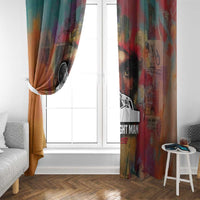 Thomas Sankara Burkina Faso Window Curtain with Bold Portrait and The Upright Man Tribute Design - Wonder Print Shop