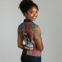 Thomas Sankara Burkina Faso Women Polo Shirt with Bold Portrait and The Upright Man Tribute Design - Wonder Print Shop