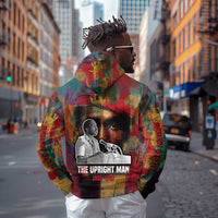 Thomas Sankara Burkina Faso Zip Hoodie with Bold Portrait and The Upright Man Tribute Design - Wonder Print Shop