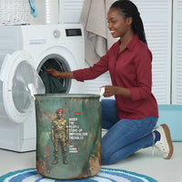 Burkina Faso Thomas Sankara Laundry Basket with Military Stance and Anti-Imperialist Quote Tribute Design - Wonder Print Shop