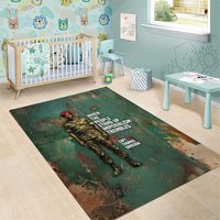 Burkina Faso Thomas Sankara Area Rug with Military Stance and Anti-Imperialist Quote Tribute Design - Wonder Print Shop