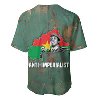 Burkina Faso Thomas Sankara Baseball Jersey with Military Stance and Anti-Imperialist Quote Tribute Design - Wonder Print Shop