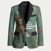 Burkina Faso Thomas Sankara Blazer with Military Stance and Anti-Imperialist Quote Tribute Design - Wonder Print Shop