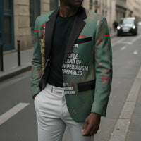Burkina Faso Thomas Sankara Blazer with Military Stance and Anti-Imperialist Quote Tribute Design - Wonder Print Shop
