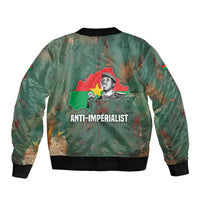Burkina Faso Thomas Sankara Bomber Jacket with Military Stance and Anti-Imperialist Quote Tribute Design - Wonder Print Shop
