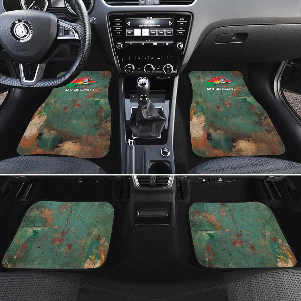 Burkina Faso Thomas Sankara Car Mats with Military Stance and Anti-Imperialist Quote Tribute Design - Wonder Print Shop