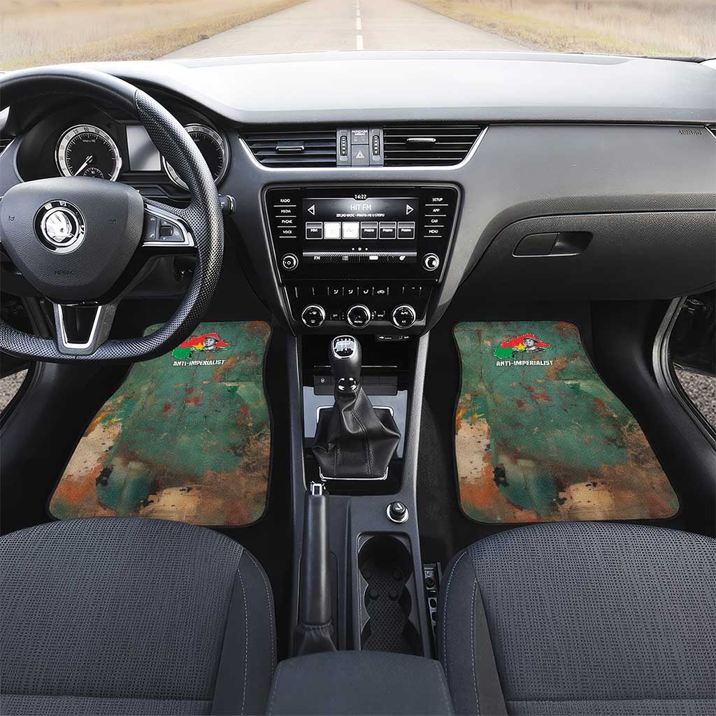 Burkina Faso Thomas Sankara Car Mats with Military Stance and Anti-Imperialist Quote Tribute Design - Wonder Print Shop