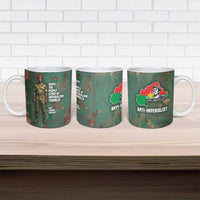 Burkina Faso Thomas Sankara Ceramic Mug with Military Stance and Anti-Imperialist Quote Tribute Design - Wonder Print Shop