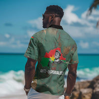 Burkina Faso Thomas Sankara Hawaiian Shirt with Military Stance and Anti-Imperialist Quote Tribute Design - Wonder Print Shop