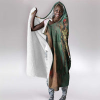 Burkina Faso Thomas Sankara Hooded Blanket with Military Stance and Anti-Imperialist Quote Tribute Design - Wonder Print Shop