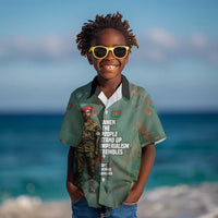 Burkina Faso Thomas Sankara Kid Hawaiian Shirt with Military Stance and Anti-Imperialist Quote Tribute Design - Wonder Print Shop