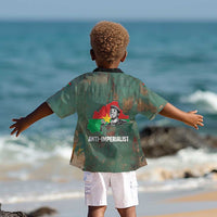 Burkina Faso Thomas Sankara Kid Hawaiian Shirt with Military Stance and Anti-Imperialist Quote Tribute Design - Wonder Print Shop
