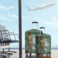 Burkina Faso Thomas Sankara Luggage Cover with Military Stance and Anti-Imperialist Quote Tribute Design - Wonder Print Shop