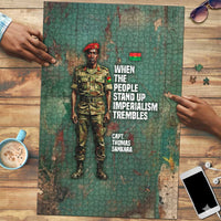Burkina Faso Thomas Sankara Puzzle with Military Stance and Anti-Imperialist Quote Tribute Design - Wonder Print Shop