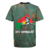 Burkina Faso Thomas Sankara Rugby Jersey with Military Stance and Anti-Imperialist Quote Tribute Design - Wonder Print Shop