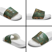 Burkina Faso Thomas Sankara Slide Sandals with Military Stance and Anti-Imperialist Quote Tribute Design - Wonder Print Shop