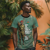 Burkina Faso Thomas Sankara T shirt with Military Stance and Anti-Imperialist Quote Tribute Design - Wonder Print Shop
