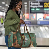 Burkina Faso Thomas Sankara Travel Bag with Military Stance and Anti-Imperialist Quote Tribute Design - Wonder Print Shop