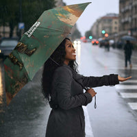 Burkina Faso Thomas Sankara Umbrella with Military Stance and Anti-Imperialist Quote Tribute Design - Wonder Print Shop
