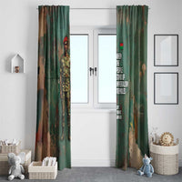 Burkina Faso Thomas Sankara Window Curtain with Military Stance and Anti-Imperialist Quote Tribute Design - Wonder Print Shop