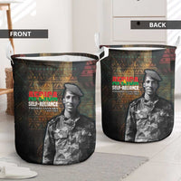 Thomas Sankara Laundry Basket Burkina Faso Africa Self-Reliance Message and Military Portrait - Wonder Print Shop