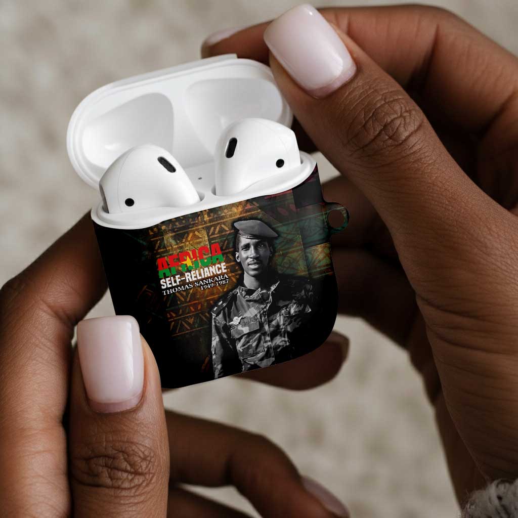 Thomas Sankara AirPods Case Burkina Faso Africa Self-Reliance Message and Military Portrait - Wonder Print Shop