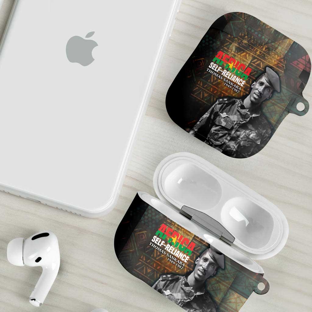 Thomas Sankara AirPods Case Burkina Faso Africa Self-Reliance Message and Military Portrait - Wonder Print Shop