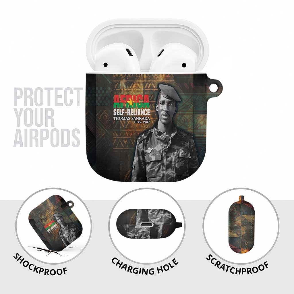 Thomas Sankara AirPods Case Burkina Faso Africa Self-Reliance Message and Military Portrait - Wonder Print Shop