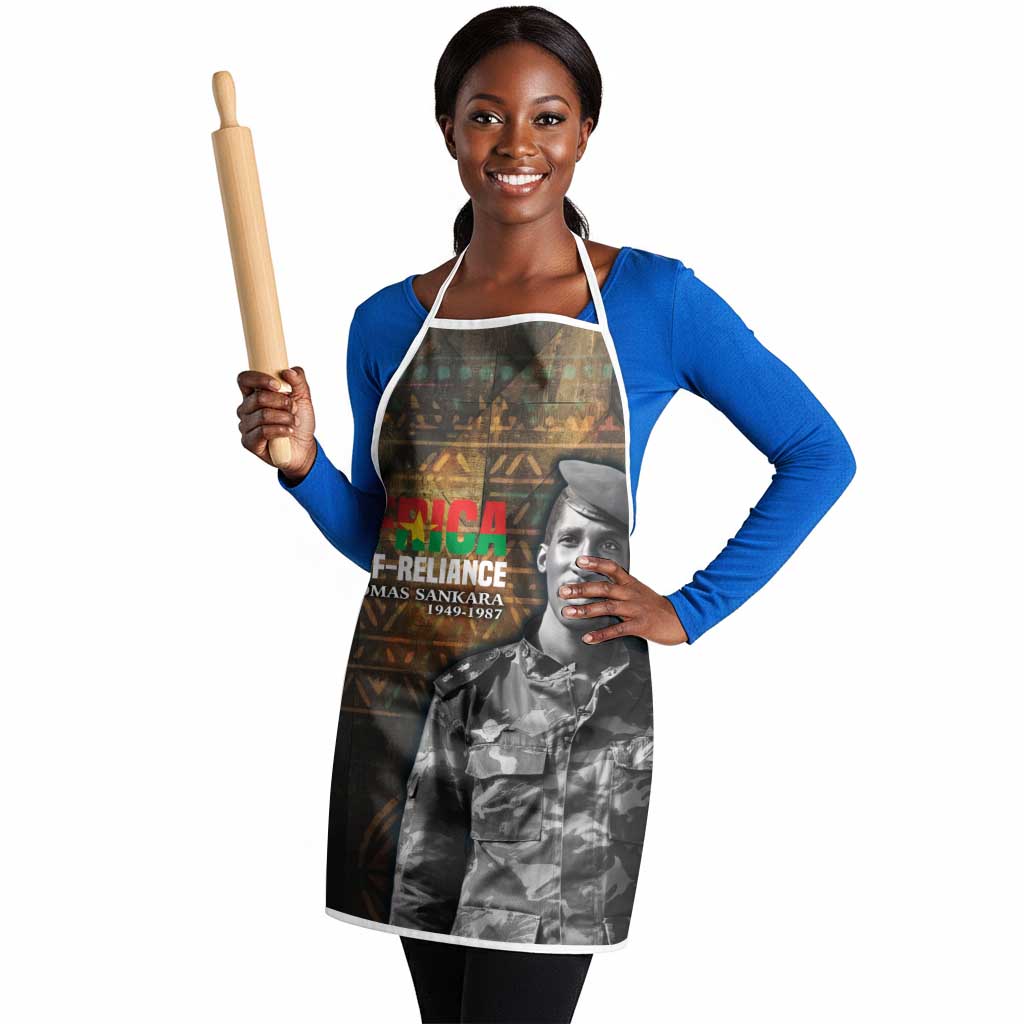 Thomas Sankara Apron Burkina Faso Africa Self-Reliance Message and Military Portrait - Wonder Print Shop