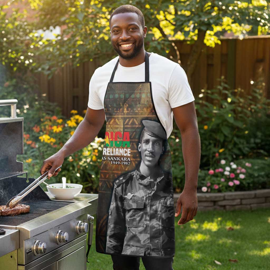Thomas Sankara Apron Burkina Faso Africa Self-Reliance Message and Military Portrait - Wonder Print Shop